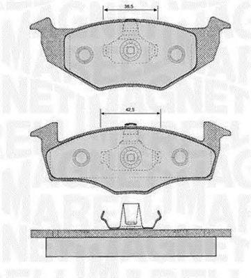 MAGNETI MARELLI 363916060391 -  Комплект тормозных колодок, дисковый тормоз